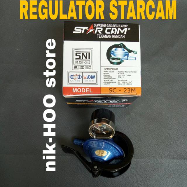 Regulator Meter STARCAM / Regulator Lpg Rumah Tangga / Regulator Meter