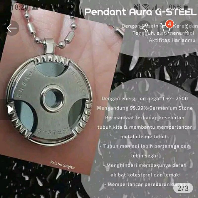 Kalung Pendant Aura MCI