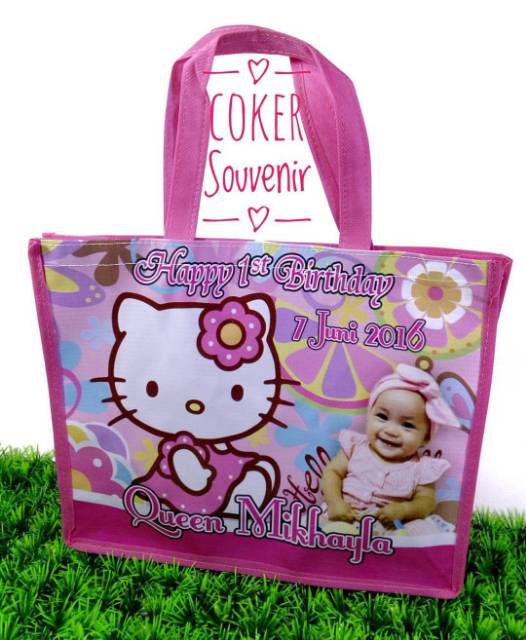 Produsen tas souvenir ulang tahun anak bahan kain ukuran panjang 25 tinggi 20 lebar 11 cm batman-1