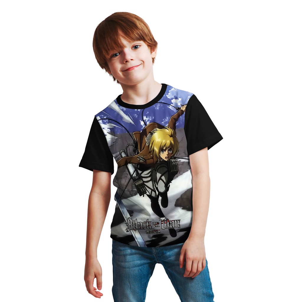 KAOS ANIME BAJU PAKAIAN ANAK SHINGEKI NO KYOJIN SNK ATTACK ON TITAN / KAOS ANAK AOT / SNK /TITAN