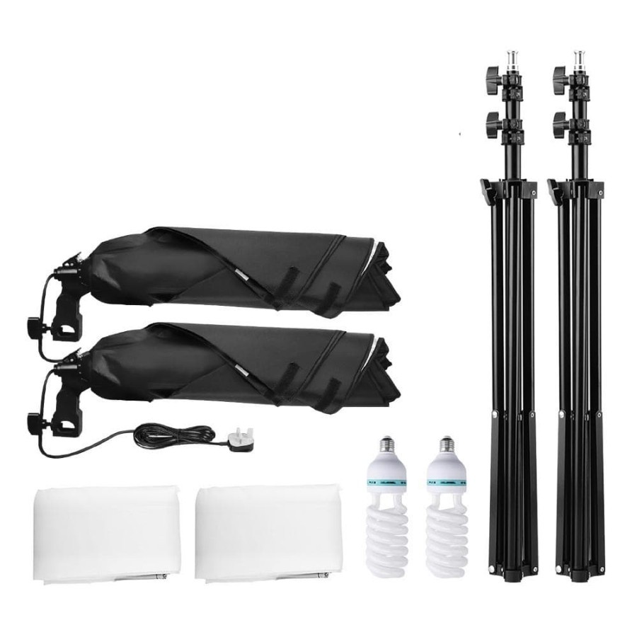 Portrait Foto Studio Lighting Kit Youtube Vlog Unboxing - LD-TZ07A - Black