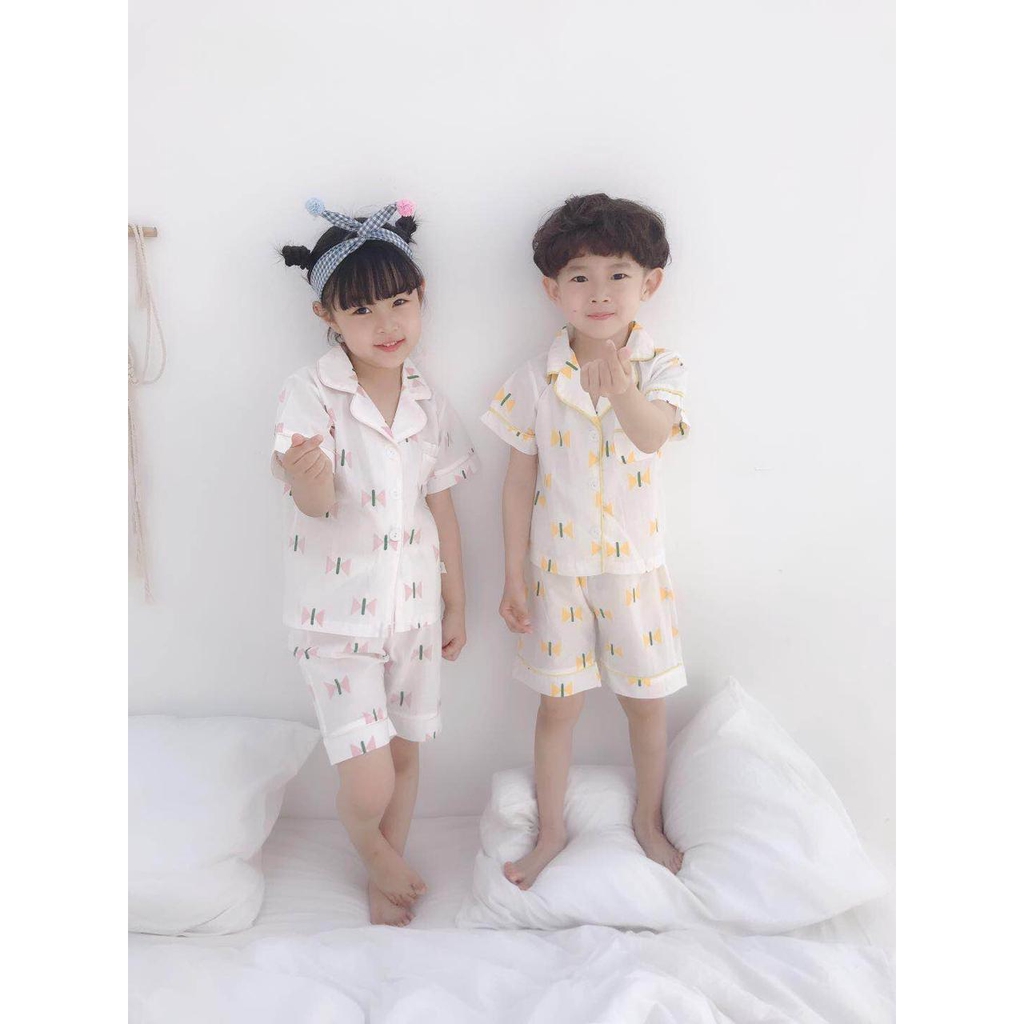 Baju Tidur Anak Import Katun / Setelan Pendek Anak Katun / Piyama Anak