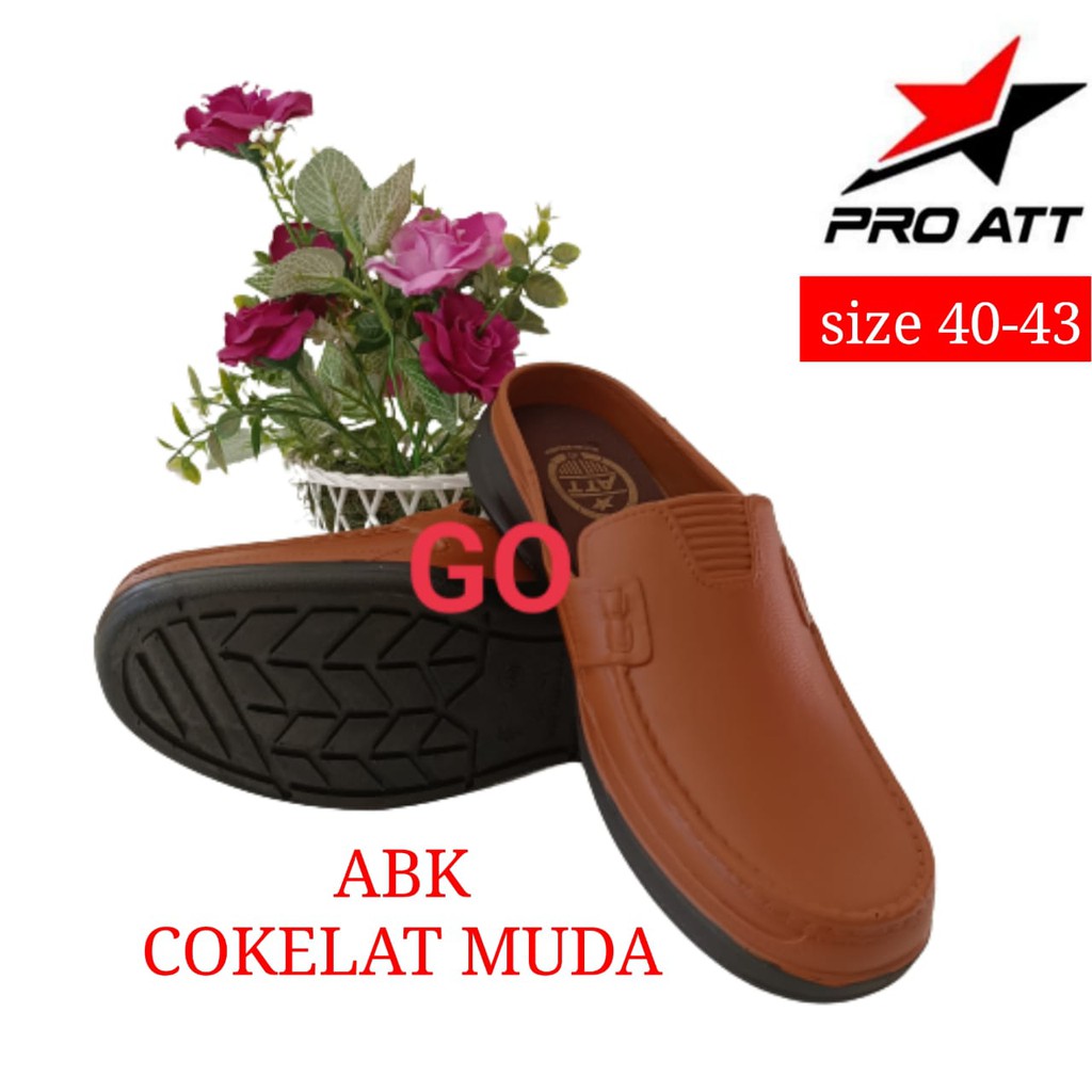 gof ATT AB &amp; ABK SEPATU SLOP PRIA Sepatu Formal Tanpa Tali Bahan Karet Nyaman Dan Ringan