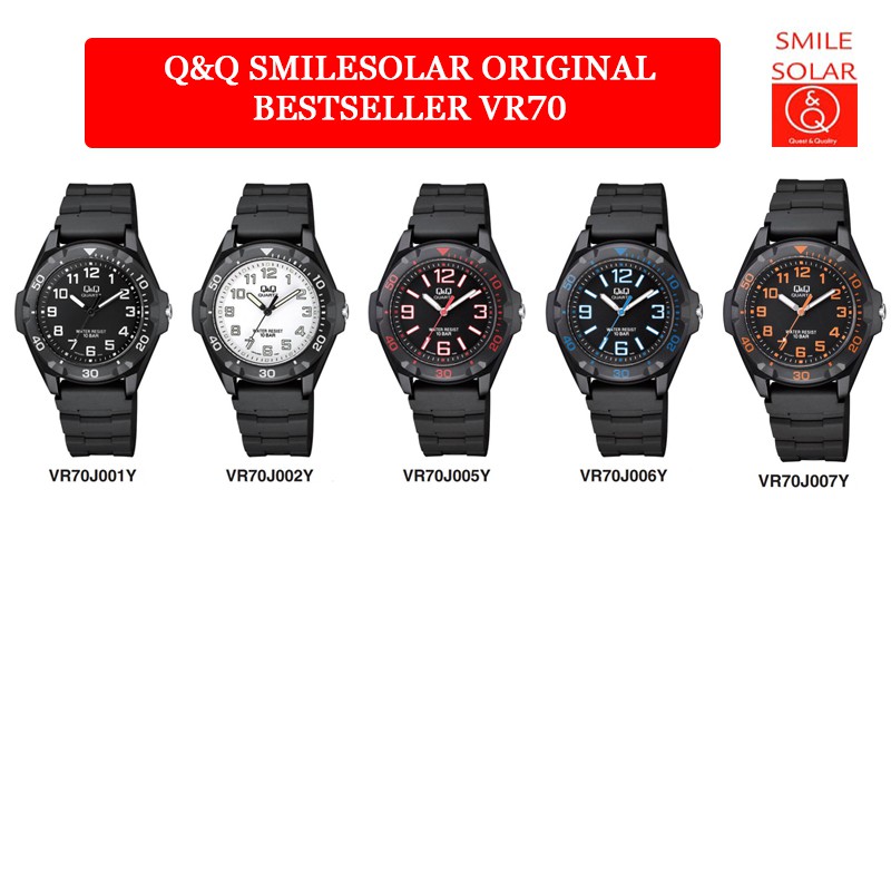 SALE Jam Tangan Pria Casual Sporty Rubber Analog Original Q&amp;Q QNQ QQ VR70 VR70J Series