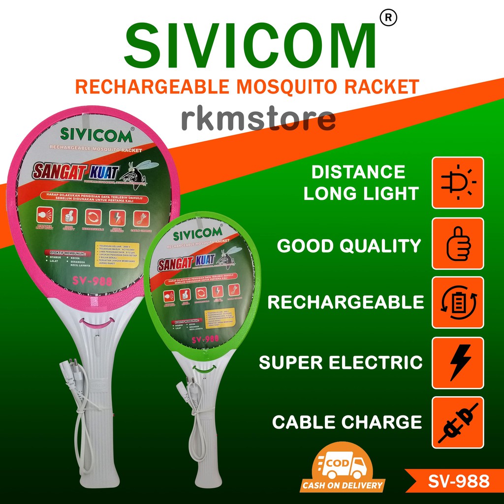 Raket Nyamuk RECHARGEABLE SUPER ELECTRIC dari SIVICOM