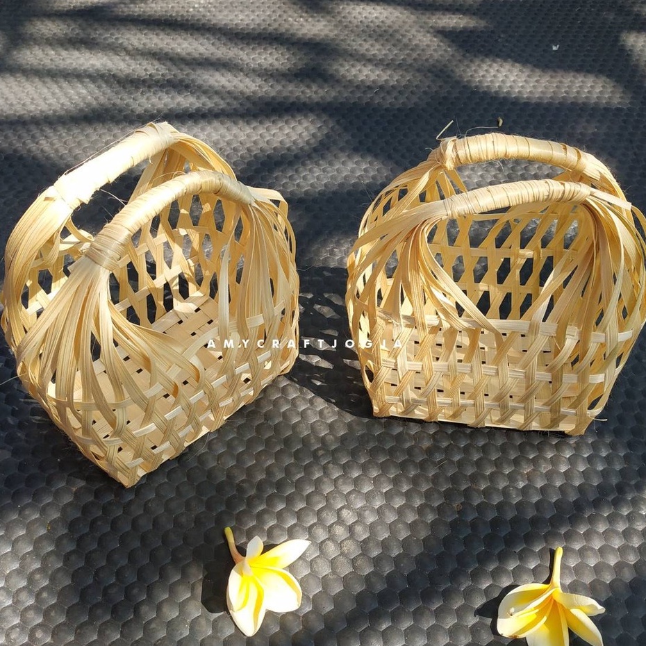 [READY] Tas Snack Natural/Keranjang Bambu/Tas Keranjang Bambu/Tas Anyaman Bambu/Anyaman Bambu Jinjin