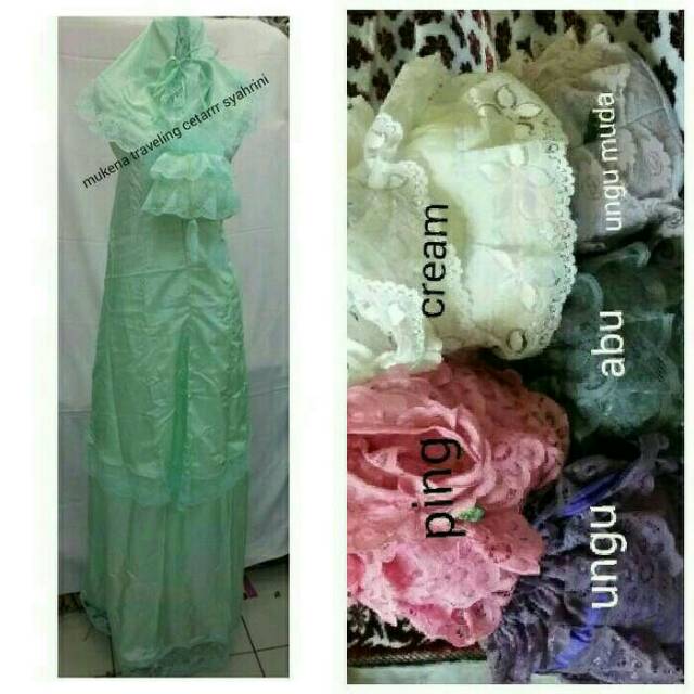 Mukena parasut renda terbaru /mukena traveling