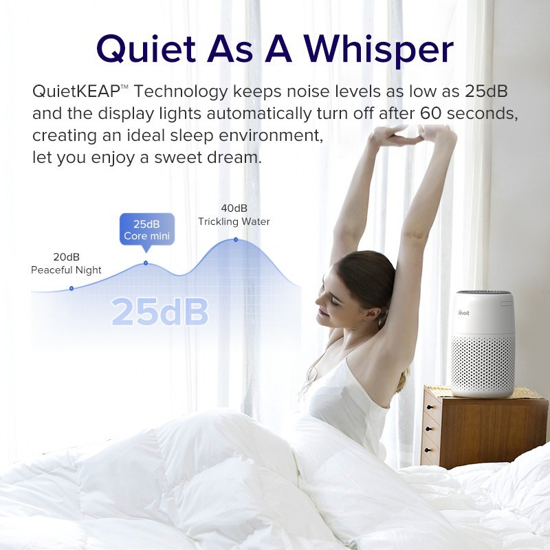 Levoit Core Mini Hepa Air Purifier with Fragrance Aroma Diffuser - Garansi Resmi