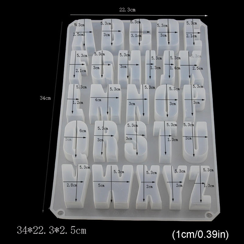 SIY  English Letter Pendant Resin Mold Kit Large Letter Silicone Casting Mold Alphabet Resin Casting Mold Art Craft Tools Kit