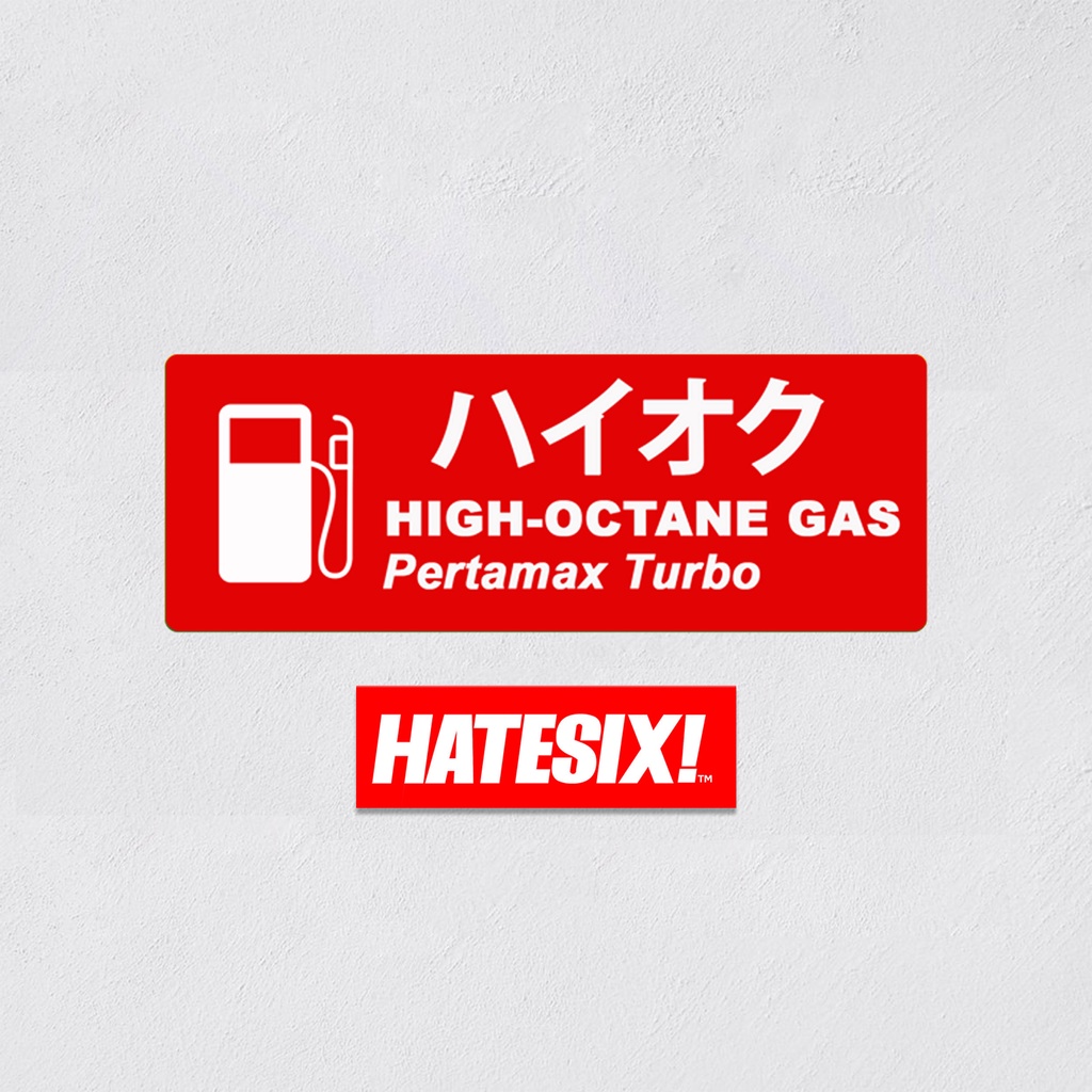 Stiker Decal Tangki bahan bakar feul tank Mobil atau motor ala Jepang Hatesix