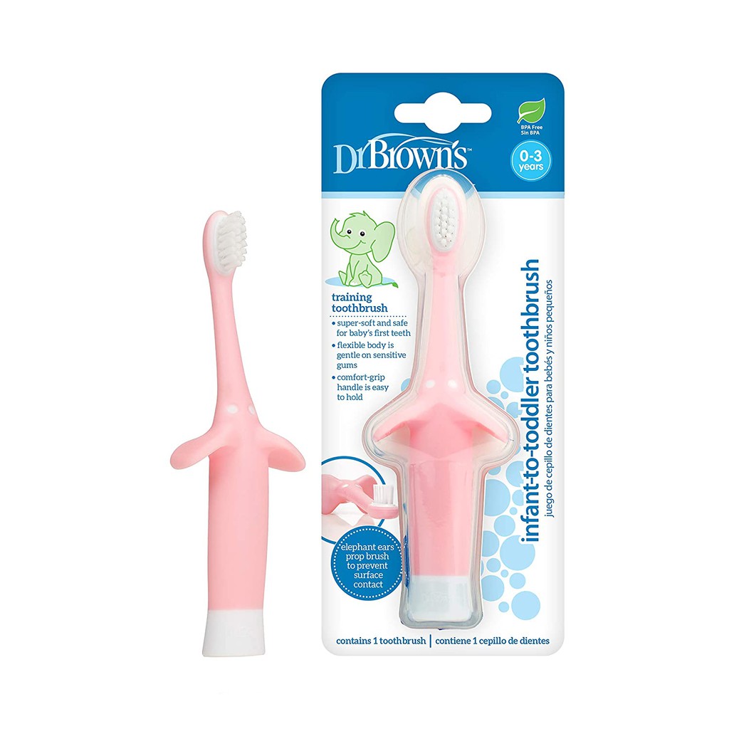 Dr Brown's Infant to Toddler Toothbrush 0-3 Tahun | Sikat Gigi Bayi