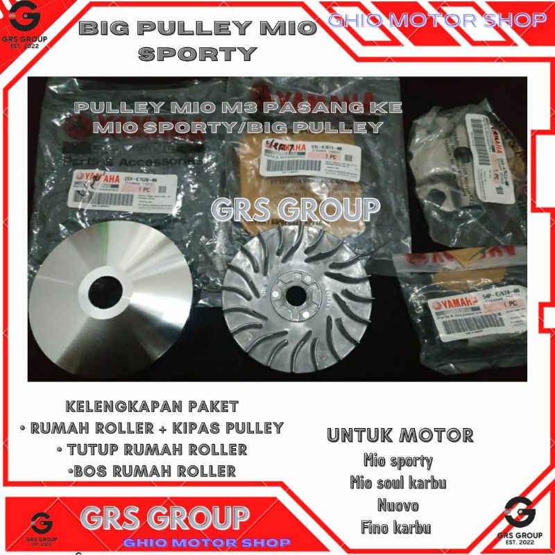 RUMAH ROLLER COSTUME MIO M3 JADI BIG PULLEY MIO SPORTY FINO KARBU SOUL KARBU /RUMAH ROLLER COSTUME MIO OLD KARBU MIO SOUL KARBU NUOVO FINO KARBU/ PULLEY COSTUME MIO SPORTY MIO LAMA MIO SMILE MIO 2005-2010 PRODUK ORIGINAL YAMAHA YGP