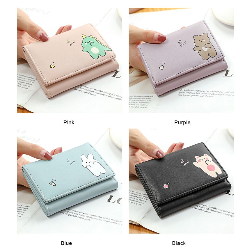 ♥TMALL88♥ Dompet Lipat Mini Wanita Motif Animal Cute Fashion Wanita Import Tmall88