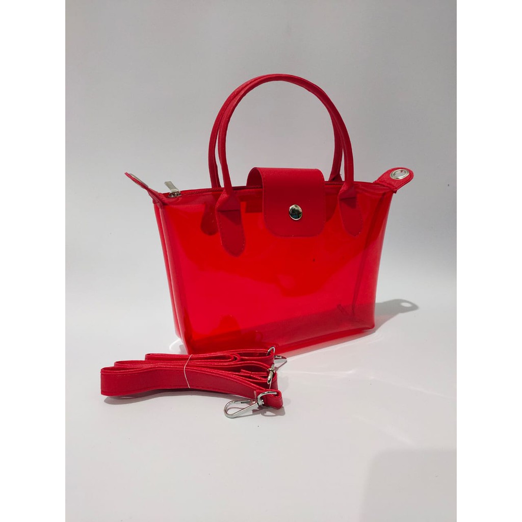 tas wanita slingbag mika pvc warna harga termurah ( premium )