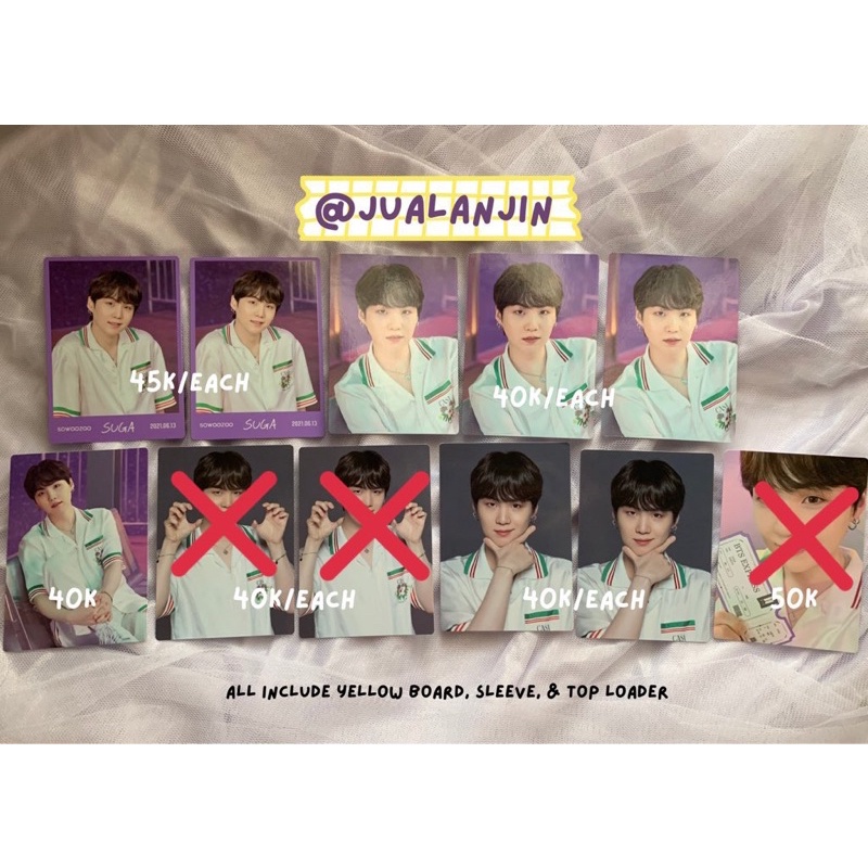 [READY STOCK] MPC BTS SOWOOZOO YOONGI