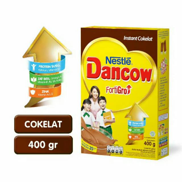 DANCOW Fortigro
susu bubuk Cokelat Box 400 gram