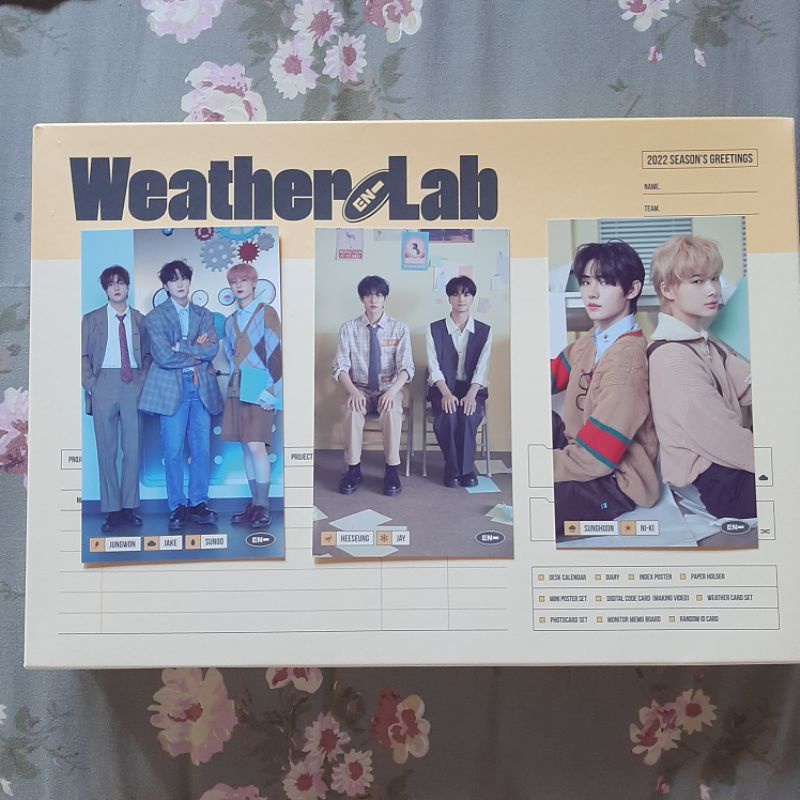 (wajib co packing) photocard unit grup enhypen season greeting 2022 sg22 jungwon heeseung jay jake s