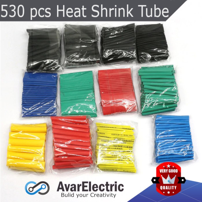 

Paket 530 pcs Heat Shrink Tube Warna Isolasi Bakar Selongsong Bakar