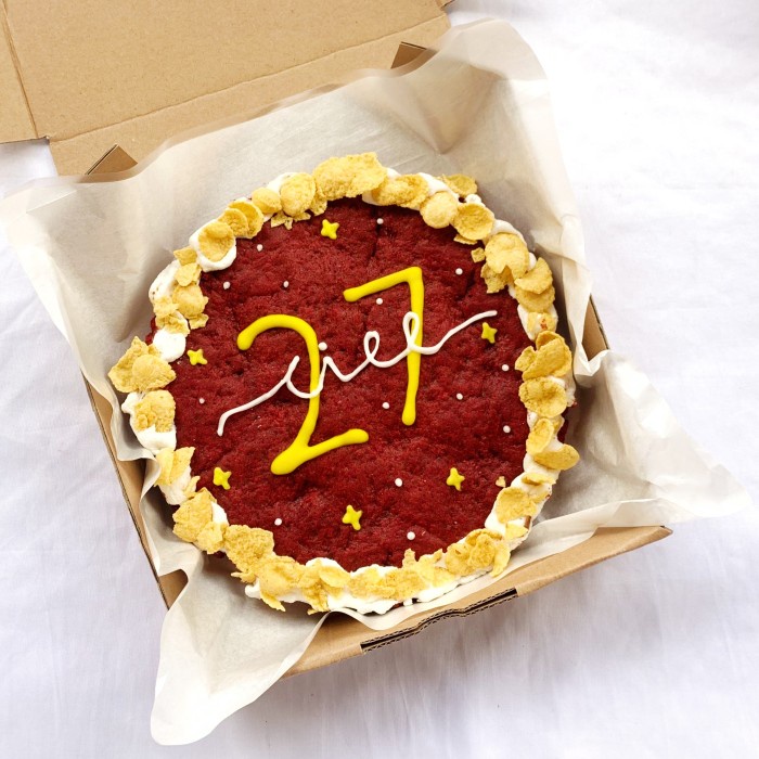 

T20Re Cookie Birthday Cake Giant Cookies (1 Variant) - No Extra Toping, No Bubble Wrap Ht51Gr