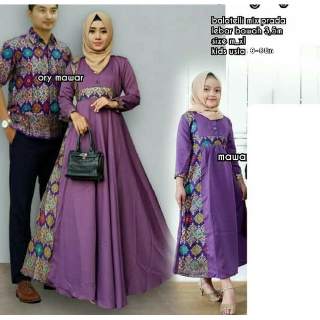 Baju Couple Ayah Ibu Dan Anak Perempuan - Model Baju 