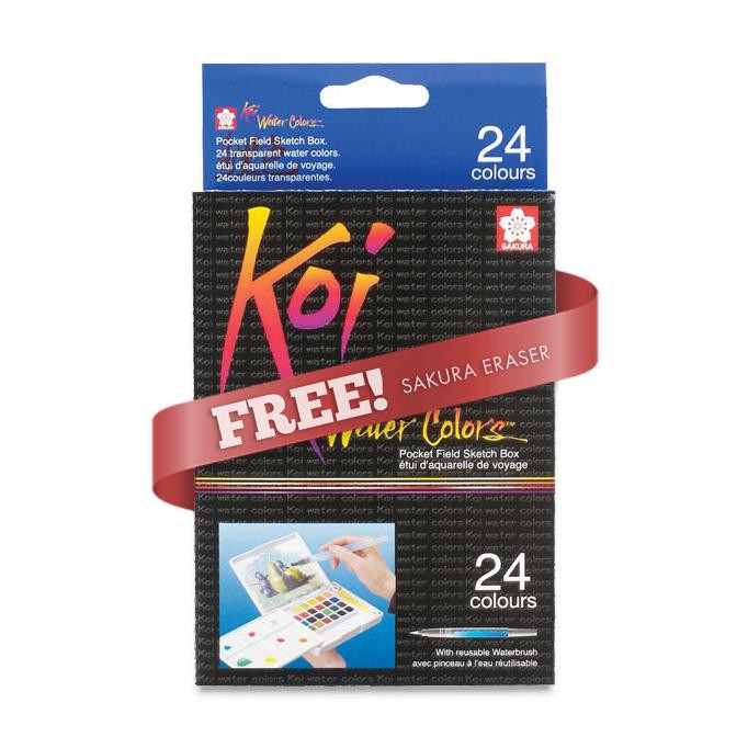 

Sale! Sakura Koi Watercolor 24 Pocket Field Sketch Box Termurah