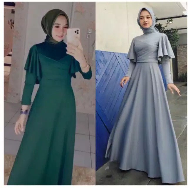 louisecollection 734#dres fashion muslim TERBARU dres muslim//clara maxi dress