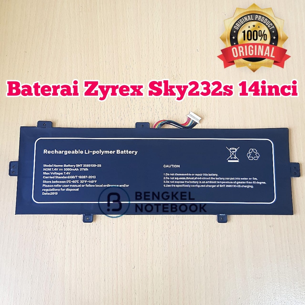 Baterai Zyrex Sky232s Sky 232s Sky232 Sky 232 14&quot; Original