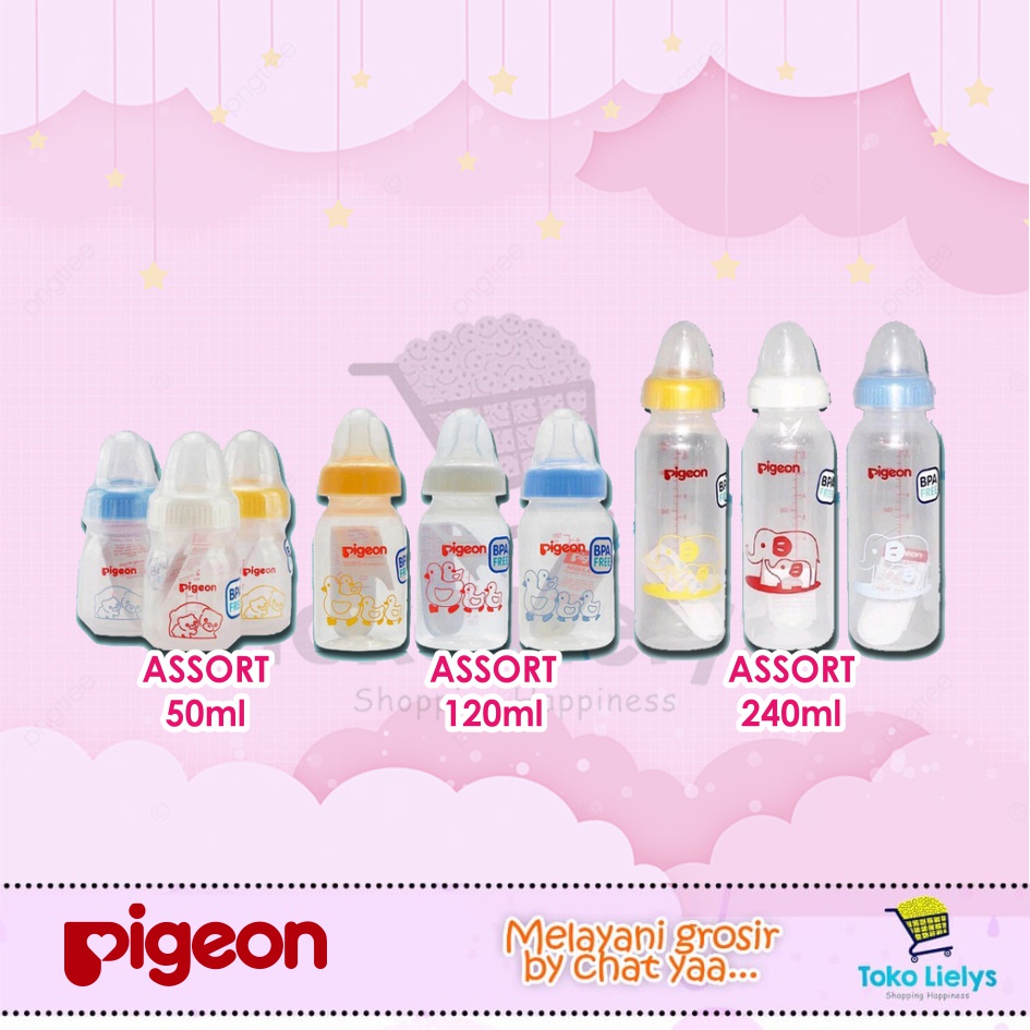 PIGEON BOTOL SUSU PIGEON BPA FREE ASSORT BOTOL SUSU STANDARD PIGEON STANDAR 120ML 240ML 120 ML 240 ML