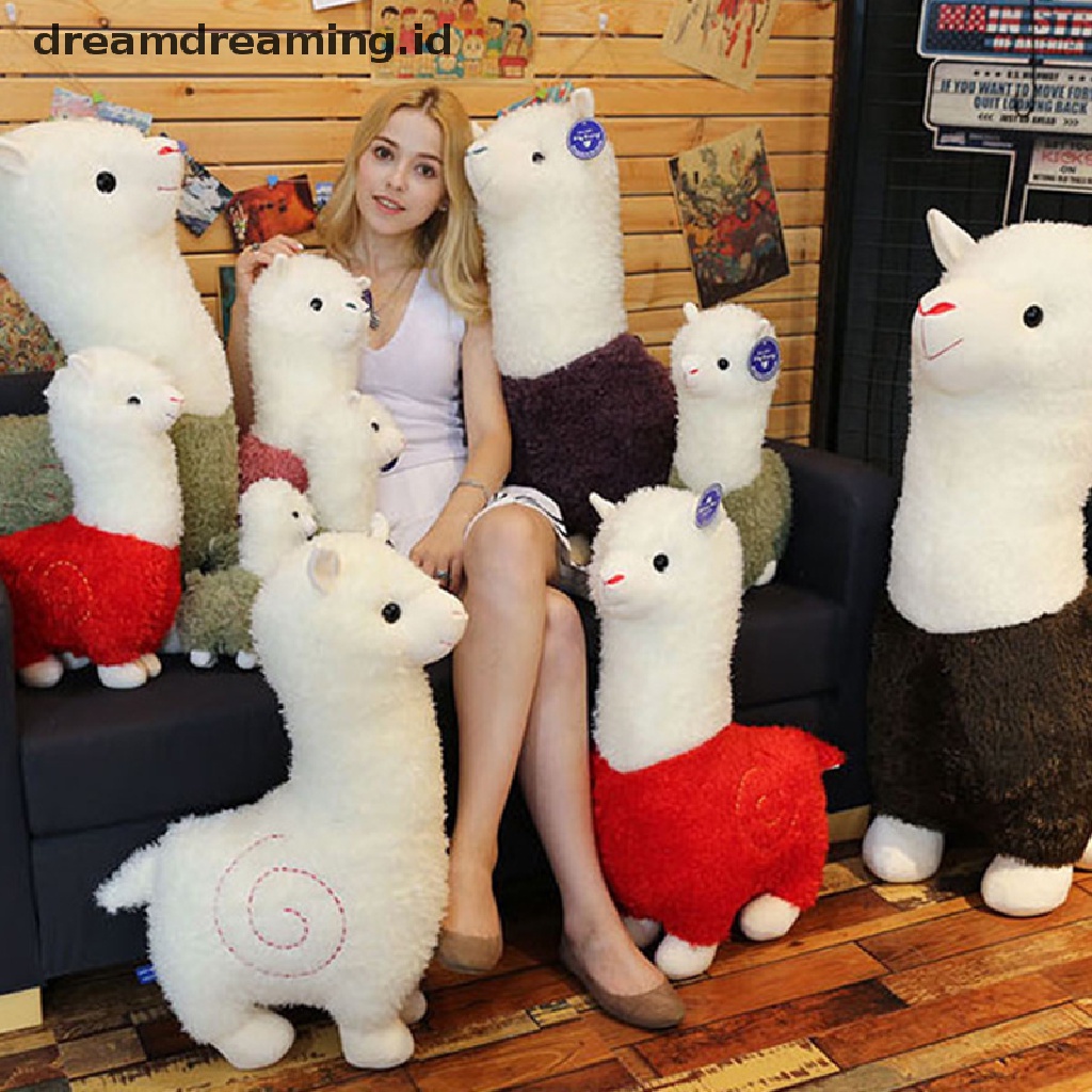 (Dreamdreaming.Id) Mainan Boneka Stuffed Plush Alpaca Kartun 28cm Untuk Bayi