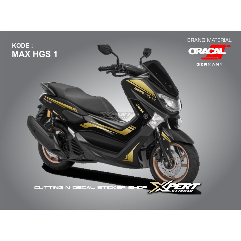 STIKER NMAX HITAM GOLD CUTTING STICKER NMAX 2018