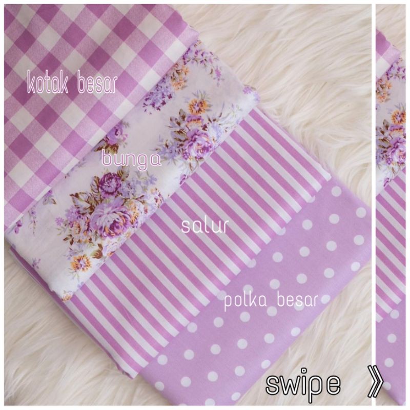 BEST SELLER kain bahan katun jepang TOKAI SENKO motif lavender series - warna ungu