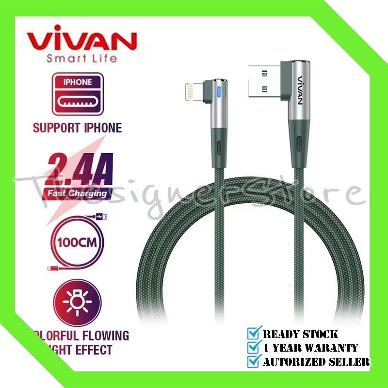 VIVAN BWL100S Kabel Data Lightning 2.4A 100CM Gaming Cable