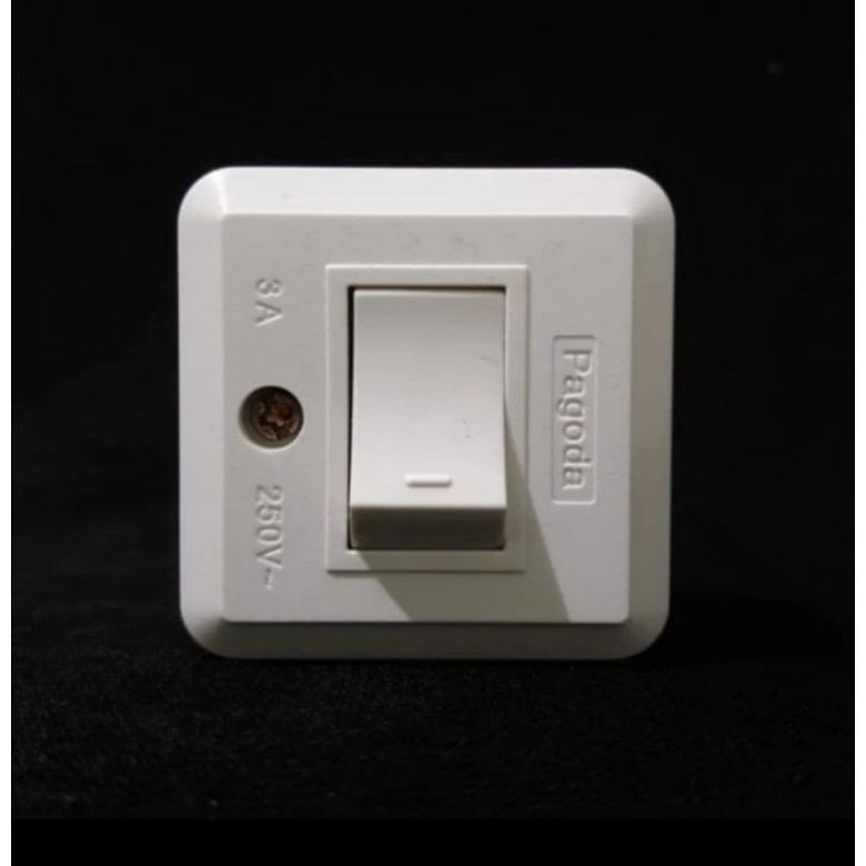 Saklar OB Engkel Tunggal Piano Pagoda Saklar Tempel Kayu