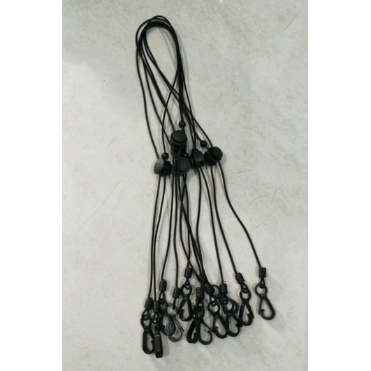 Strap Masker Polos Hitam Cewek Cowok Adjustable Strap Mask Strap 2 in 1 Kalung Masker