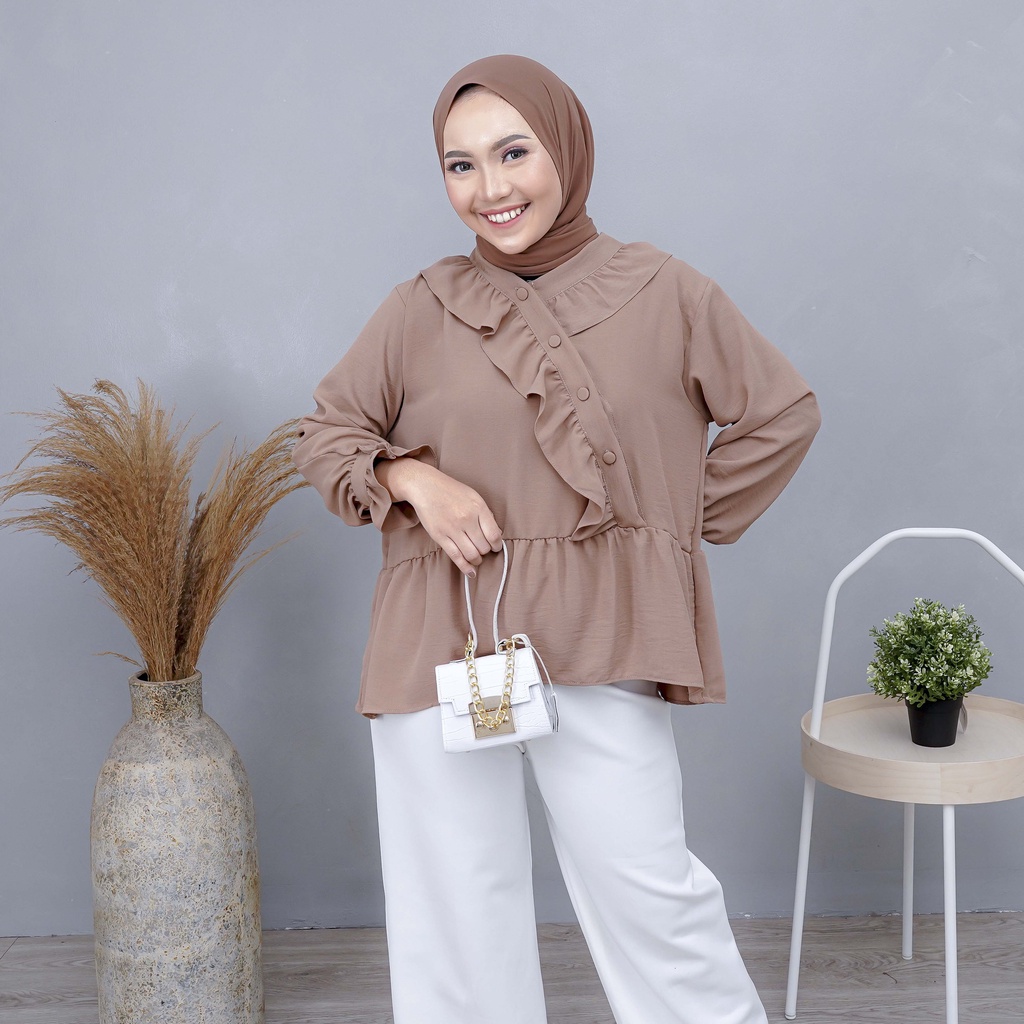 Blouse Tiana, Top Tiana, Baju Atasan