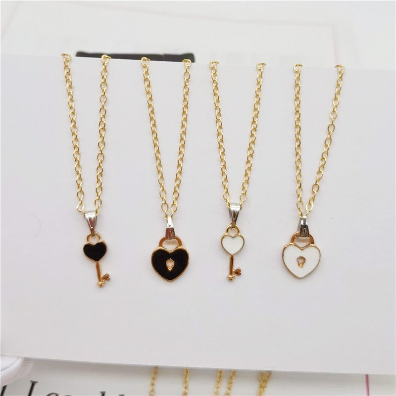 1pasang Kalung Liontin Korea murah Trendi Kunci Liontin Link Fashion Wanita Impor fashion