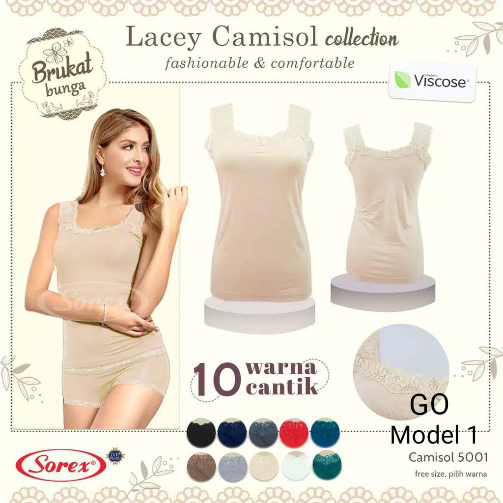 gof Sorex Camisol Renda (Camisol Viscose) Tanktop Renda Sorex