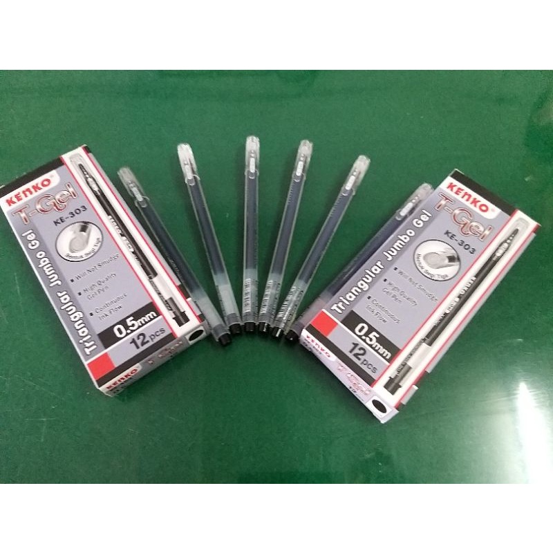 

[PER PCS] PULPEN KENKO T-GEL KE 303 HITAM 0.5MM BERKUALITAS / PULPEN CAIR / BALLPOINT GEL / BOLPEN GEL / PULPEN MURAH BERKUALITAS