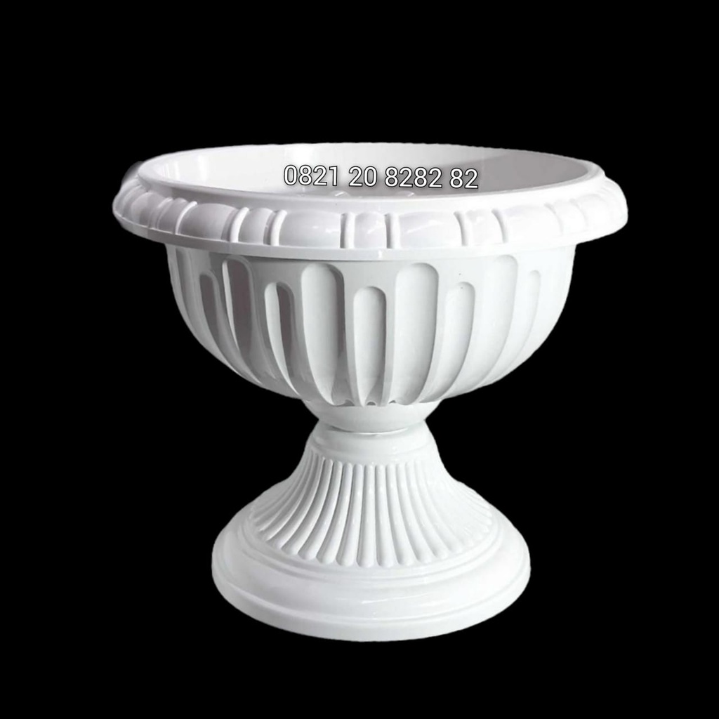 GOJEK - POT TANAMAN 40CM PUTIH POT BUNGA 40 PENDEK POT TANAMAN HIAS 40 CM