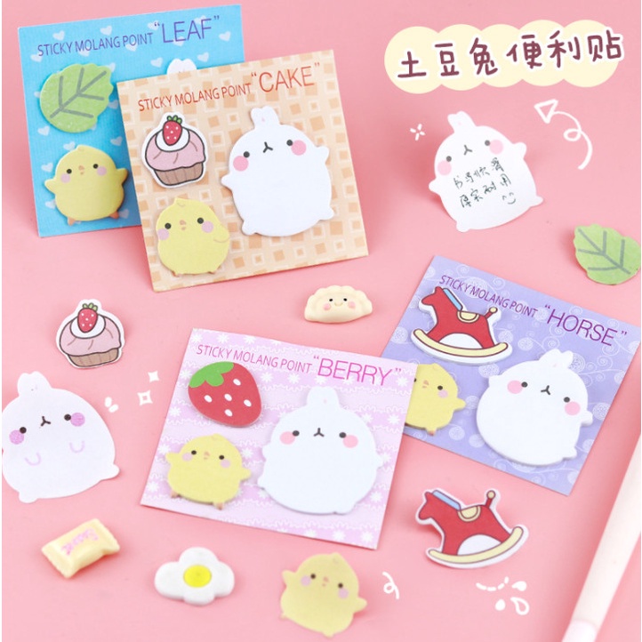 

Sticky notes Molang 3in1