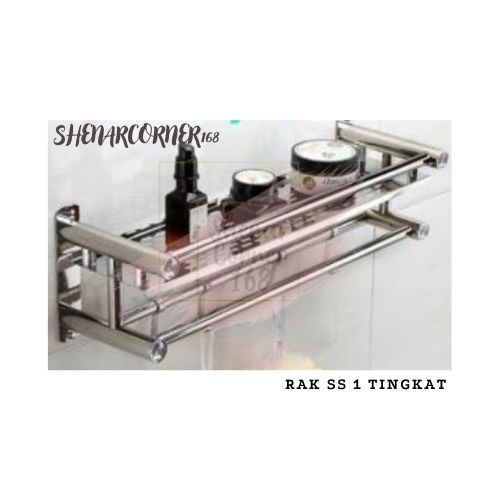 SHENAR RAK DINDING KAMAR MANDI 2 SUSUN STAINLESS ROSE / TEMPAT SABUN  2  SUSUN GANTUNG KAMAR MANDI / RAK KAMAR MANDI 1 LAYER ORCHID RAK SABUN SHAMPO  , SHENARCORNER168