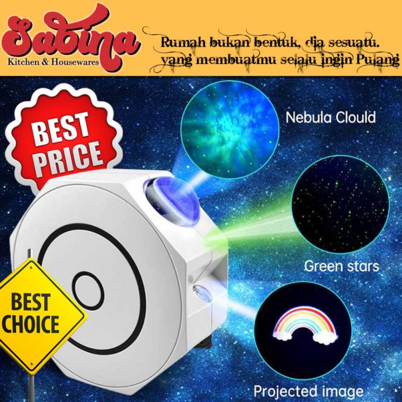 Lampu Proyektor Cahaya Bintang Nebula Adjustable Bluetooth Speaker