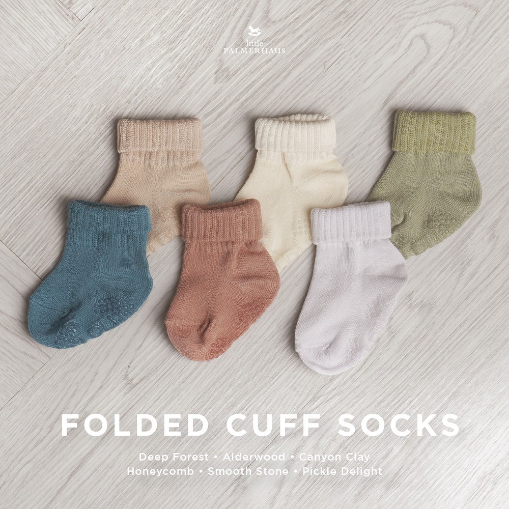 Kaos Kaki Bayi Anak Laki Laki Perempuan Little Palmerhaus - Folded Cuff Socks 0-24 Bulan