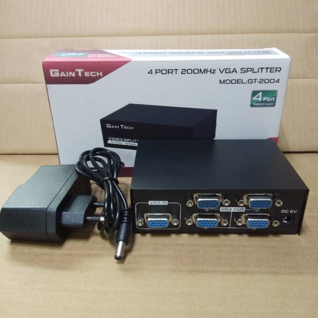 Gaintech VGA Splitter 4 Port 200MHz