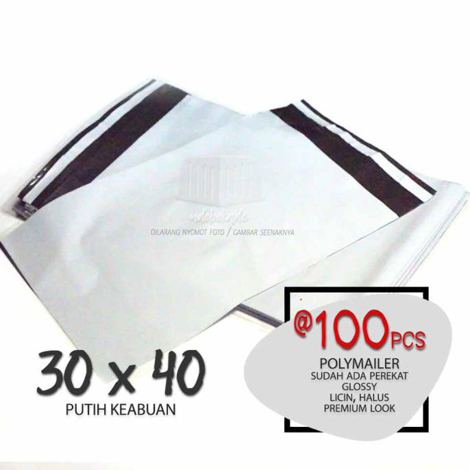 

Produk Unggulan] Polymailer Warna Plastik Packing Berperekat Premium Look Murah 100 Lbr - Putih