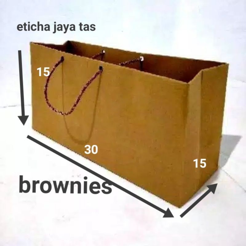 Paper bag /tas kertas  roti bolu/bandeng landscape (30x15x15)