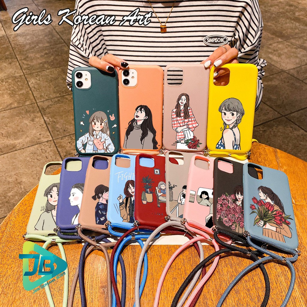 SOFTCASE SLINGCASE TALI LANYARD CANDY GIRLS OPPO VIVO XIAOMI SAMSUNG REALME IPHONE ALL TYPE JB4657