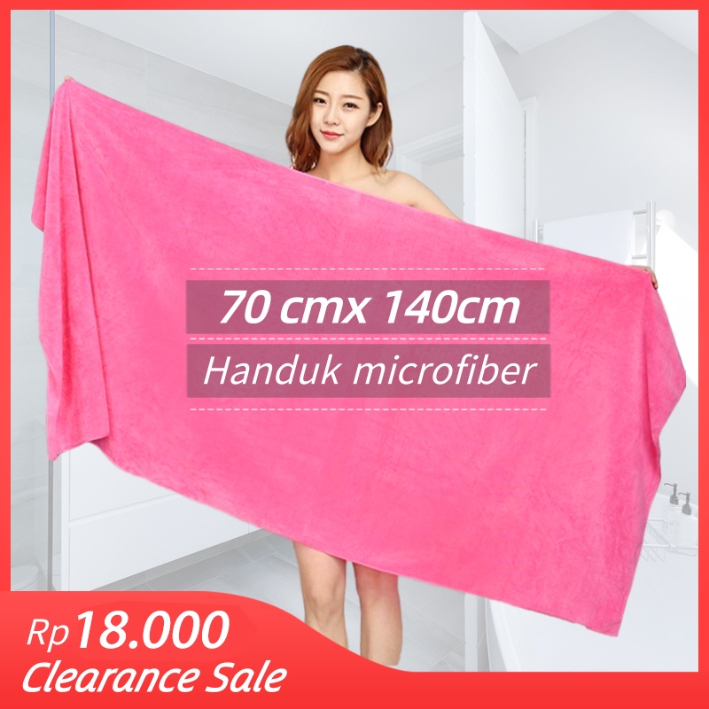 handuk mandi microfiber murah berkualitas tinggi   handuk dewasa biasa 70cmx140cm