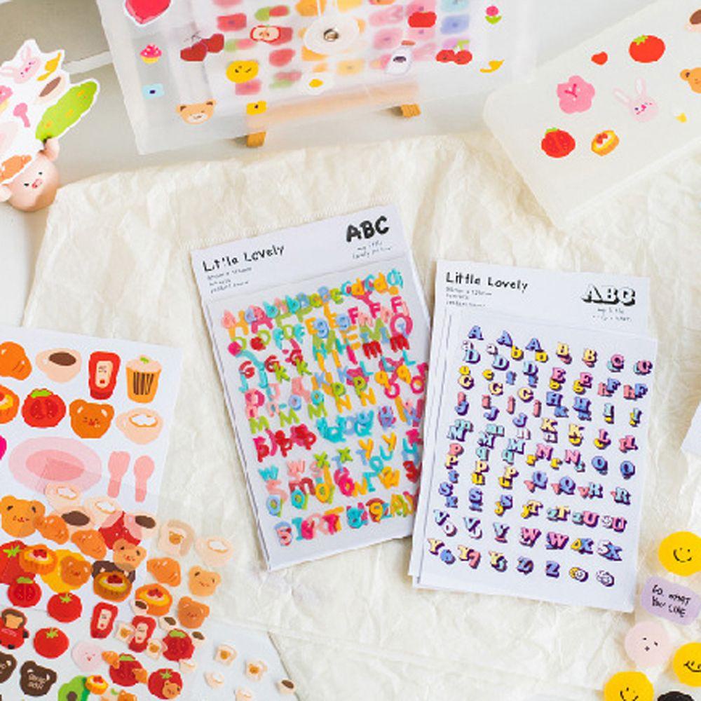 LANFY Creativity Basic Stickers Phone Decoration Material Sticker Flat Stickers Cute Stationery Sticker School Supplies Journal Diary Handbook Decorative Stickers