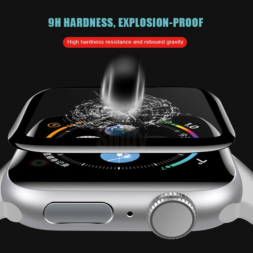 FULL TEMPERED GLASS anti gores APPLE WATCH SERI 8 / SERI 7 / SERI 6 / SERI 5 / SERI 4 / SERI 3 / SERI 2 / SERI SE (Gen2 &amp; Gen1) / SIZE 45mm / 41mm / 44mm / 40mm / 42mm / 38mm TEMPERED GLASS APPLE WATCH FULL LEM